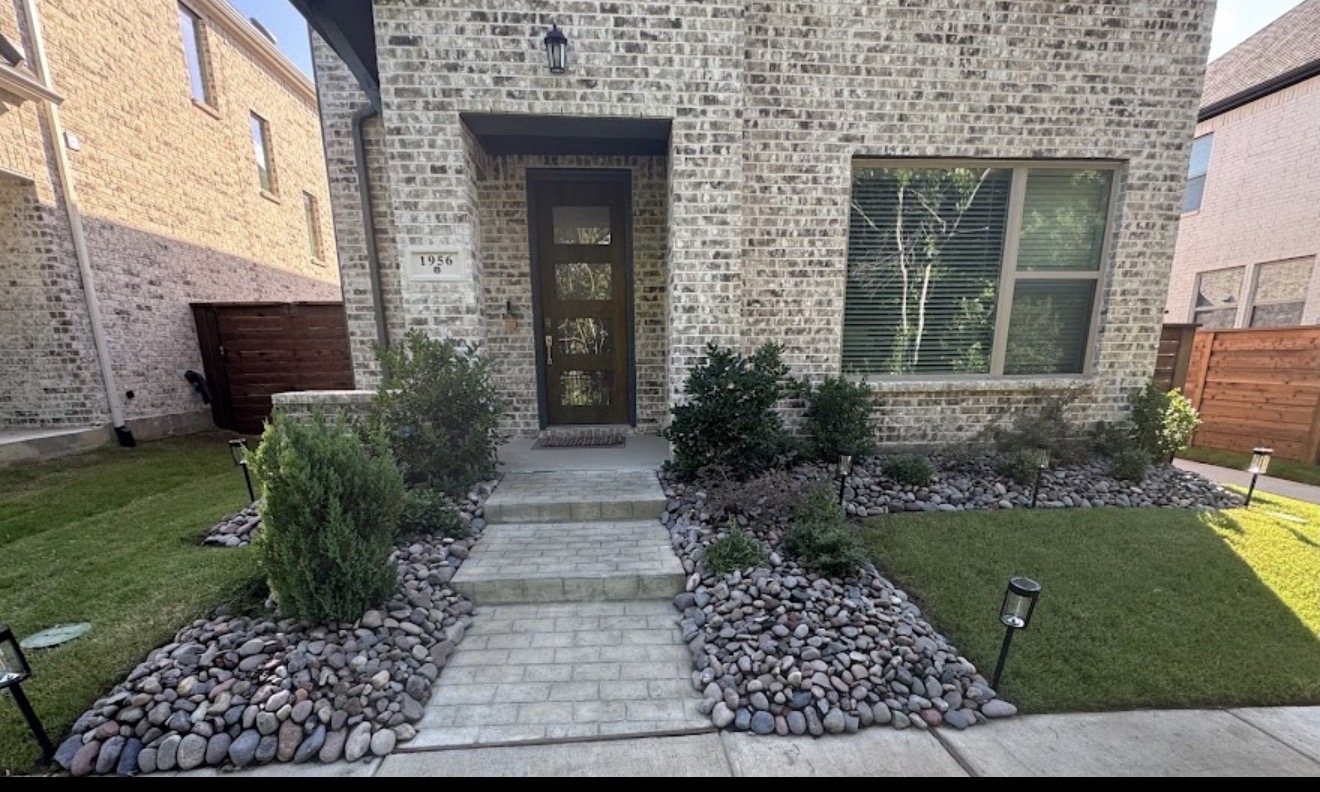 Completed front yard landscape design
