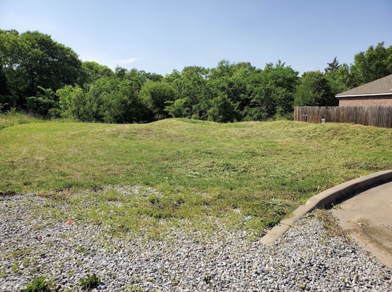 Lot after clearing and mowing